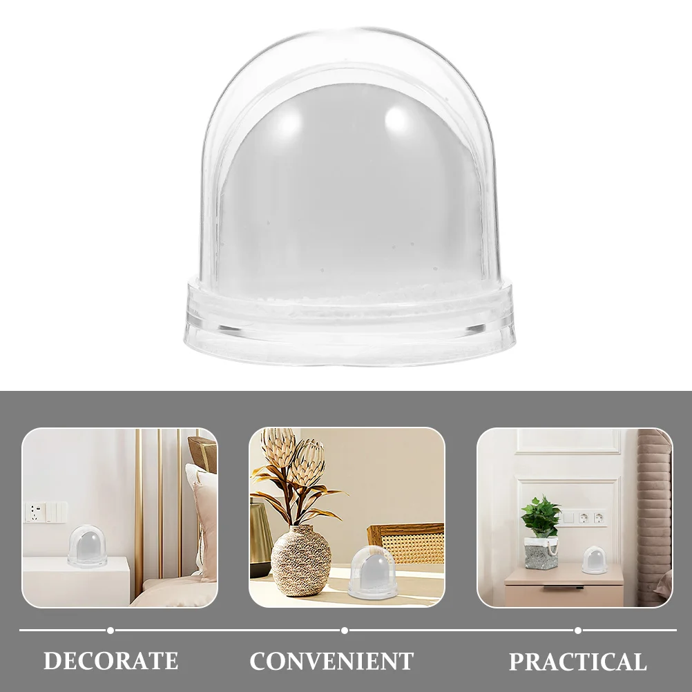 Snow Globe Photo Frame Picture Insert Handmade Materials Liquid White Mini with