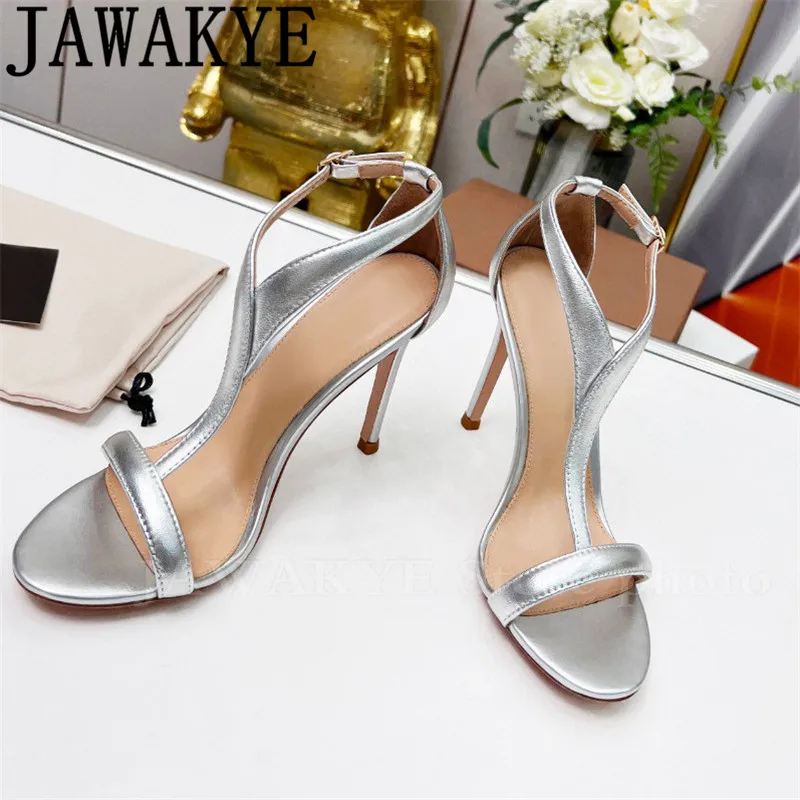 

Женские босоножки на высоком каблуке, с открытым носком и пряжкой на щиколотке