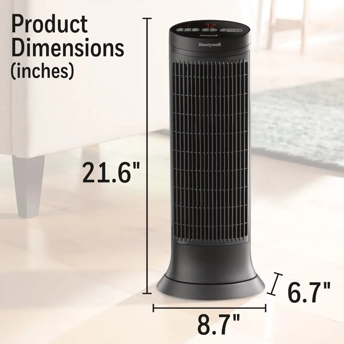 

Stylish Grey Digital Ceramic Tower Portable Heater - Model HCE322V