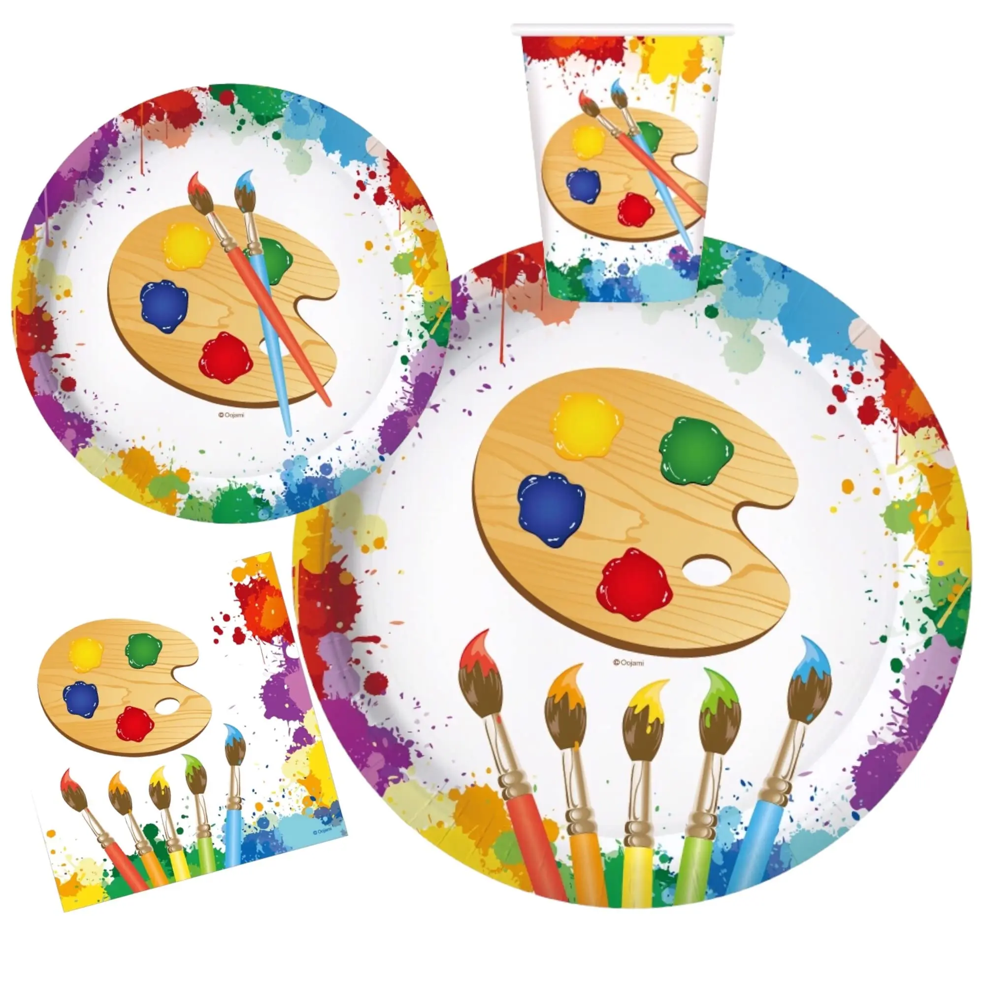 

Art Birthday Party Supplies Paint Tableware Plates Napkins Table Covers Ideal Baby Shower Art Party Birthday Theme Party Decor
