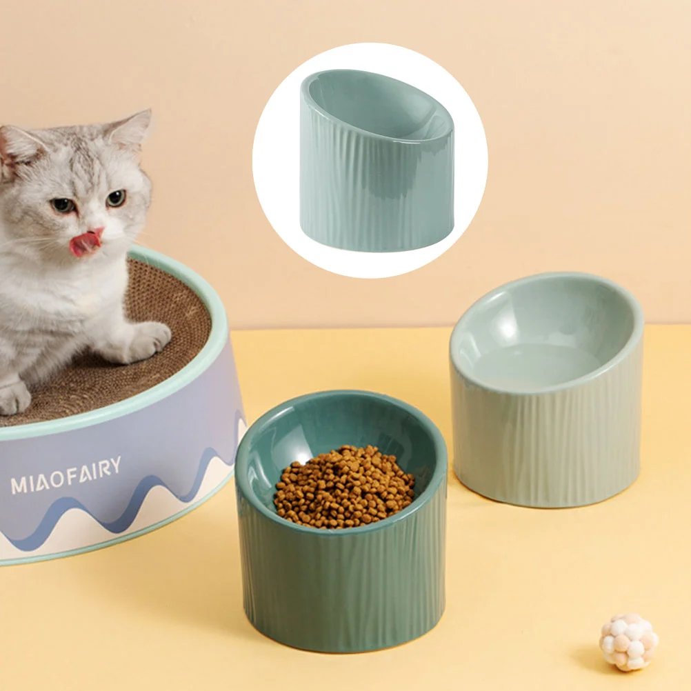

1pc Fresh Pet Bowl Practical Ceramic Pet Feeder Cat Food Feeding Basin