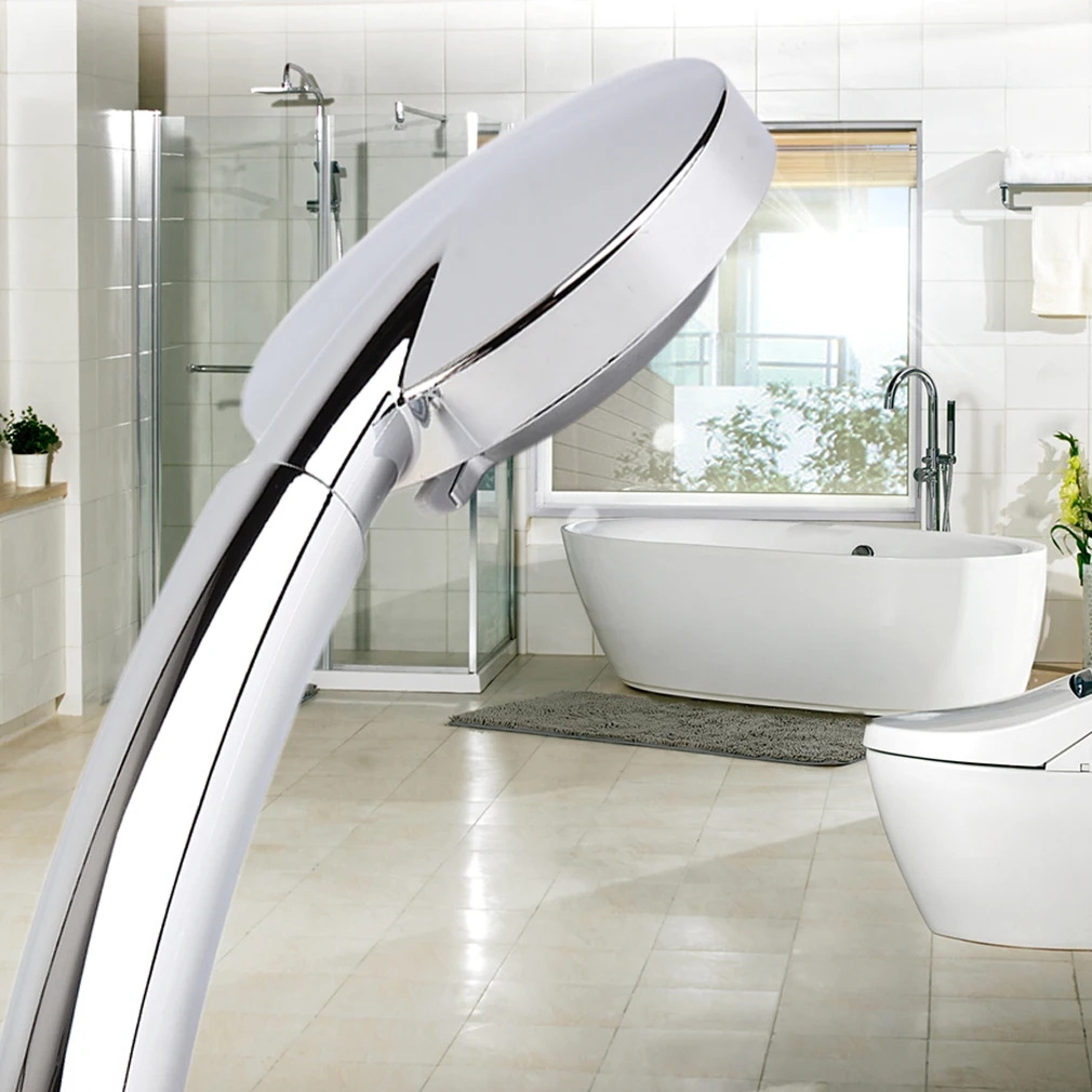 

Universal Durable Stylish Silver Handheld Water-Saving Pressure Rain Shower Head Bathroom SPA Easy to Install