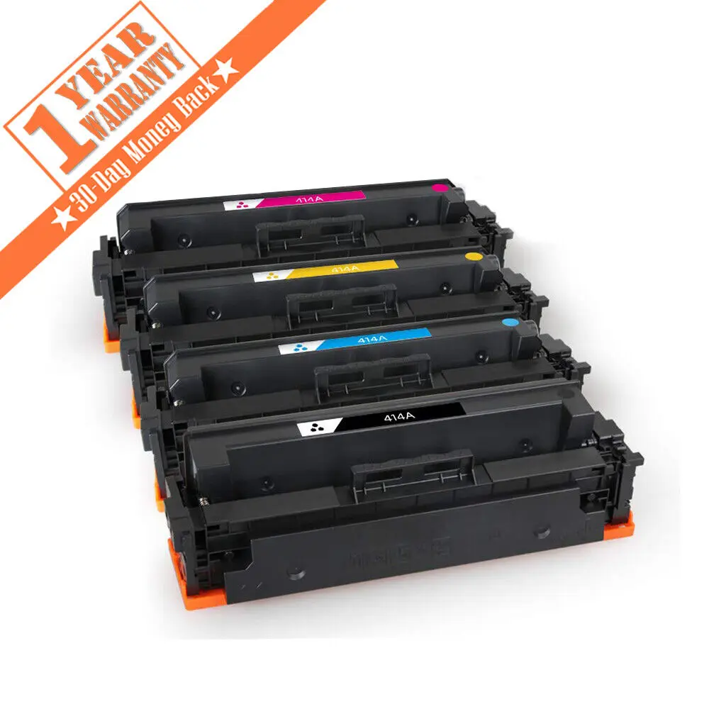 

4PK No Chip for HP 414A W2020A Toner Color LaserJet M454dn M454dw MFP M479fdw