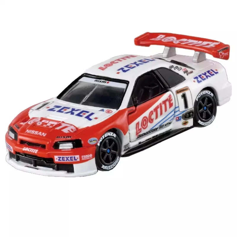 Фото Оригинальный автомобиль Takara TOMY Tomica Premium Nissan GTR R34 Castrol Hiroto, литая под давлением модель автомобиля из сплава, игрушки для мальчиков, подарок на день рождения №3