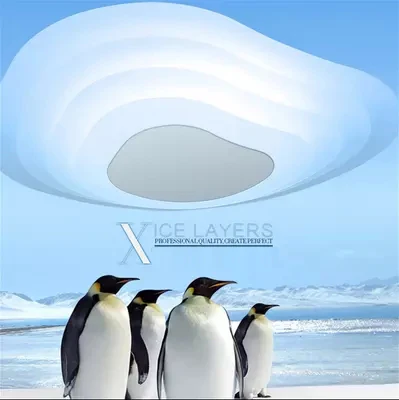 Современное искусственное ледяное покрытие D45/D60 см потолочные светильники