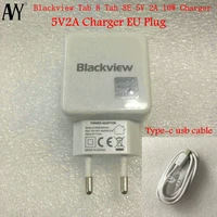 avy for original blackview tab 8 tab 8e 5v 2a 10w eu plug travel charger connector type c usb cable for tab8 tablets pc