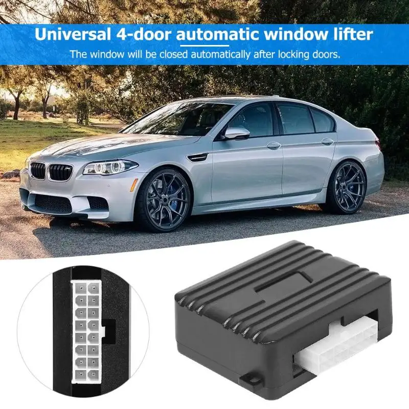 

Universal 12V Car Power Window Roll Up Closer System For 2/4 Doors Auto Automatic Closer Windows Glass Lifter Alarm Module Syste
