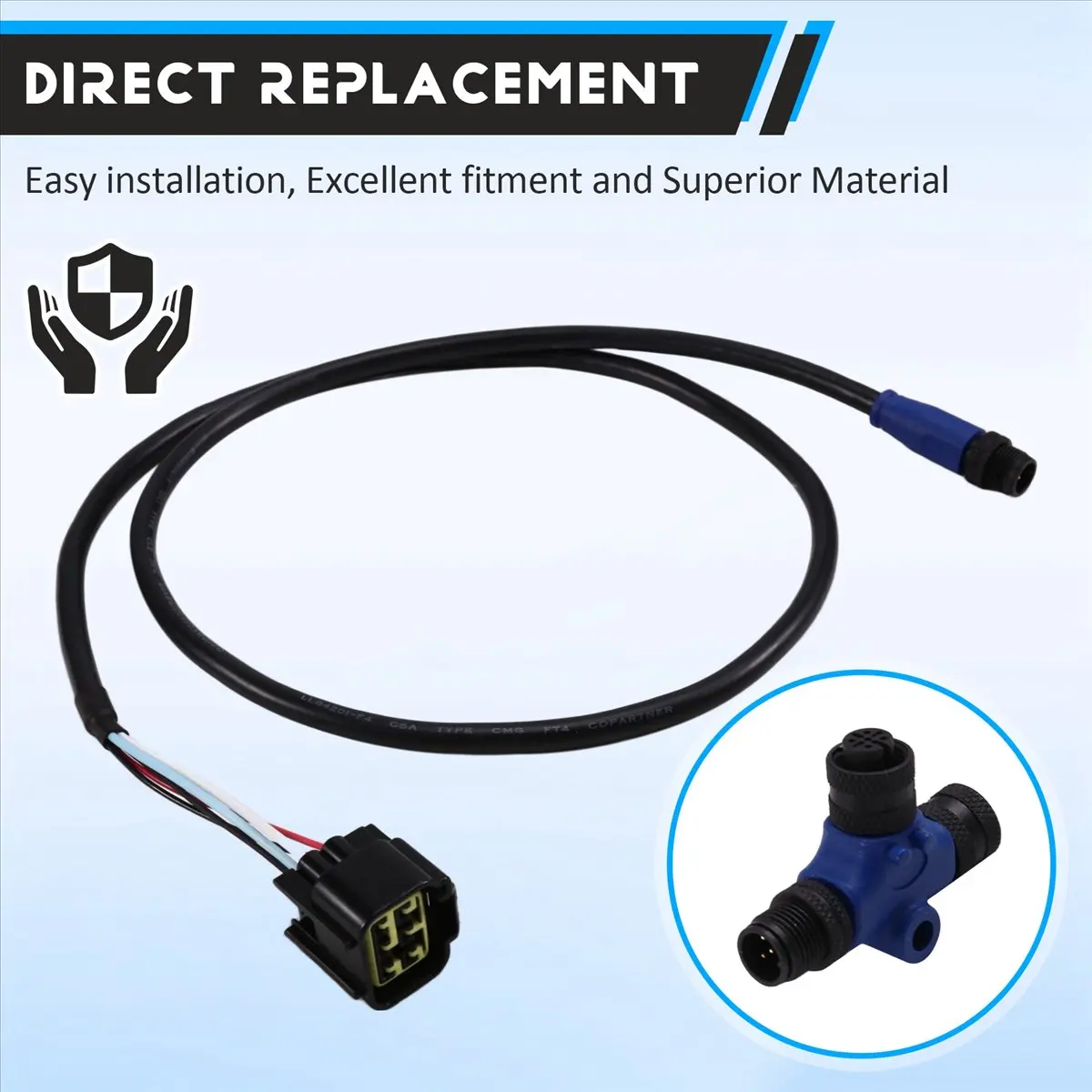 Фото Кабель интерфейса двигателя Besttttt для подвесных моторов Yamaha NMEA 2000, 06653-ZZ3-760HE, 6-контактный, для Lowrance, Simrad, B&G, Navico, Garmin №1