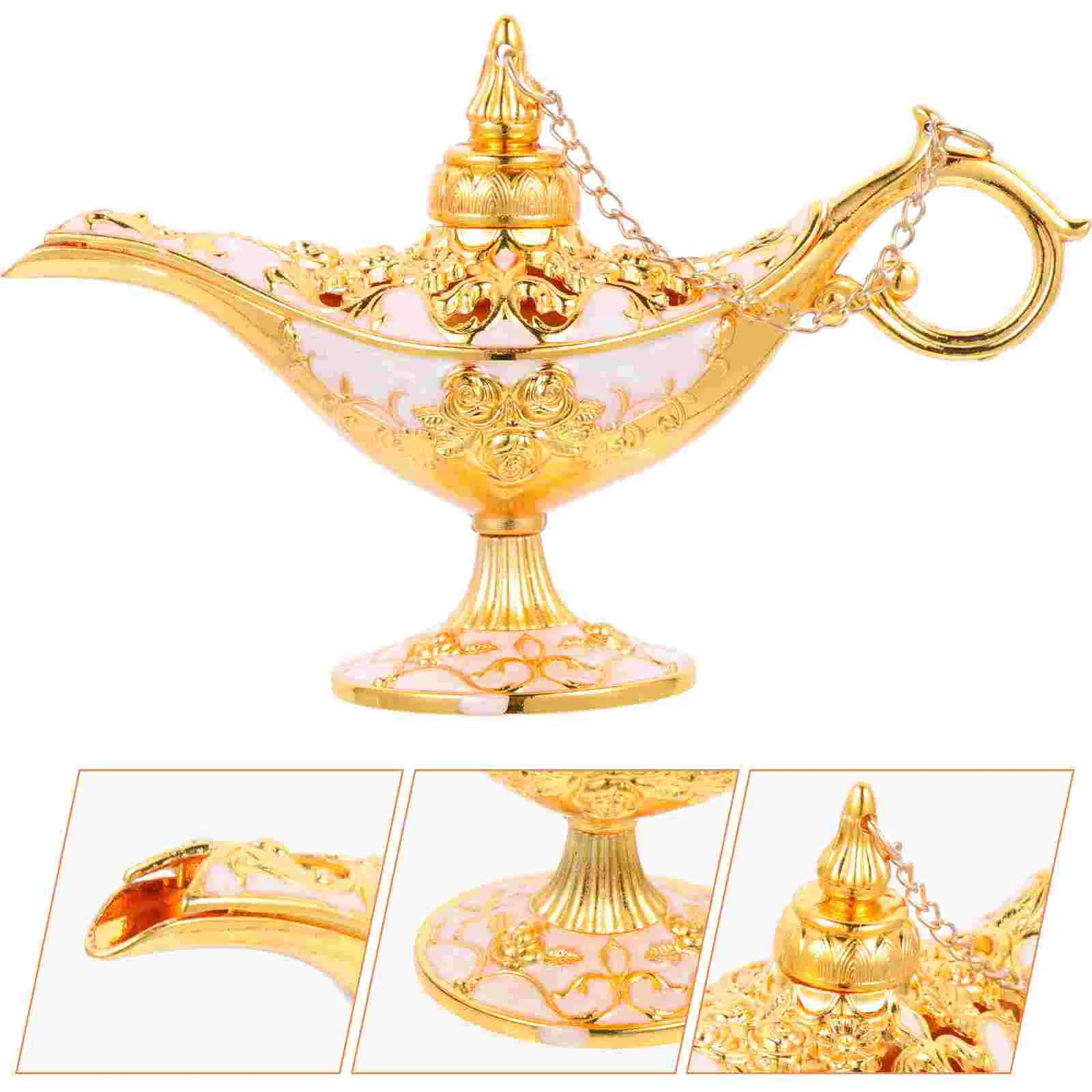 

Lamplight Legend Arab Oil Vintage Ornament Desktop Table Arabian Metal Paraffinold Kerosene Evil Magical Mantle Pot Nights