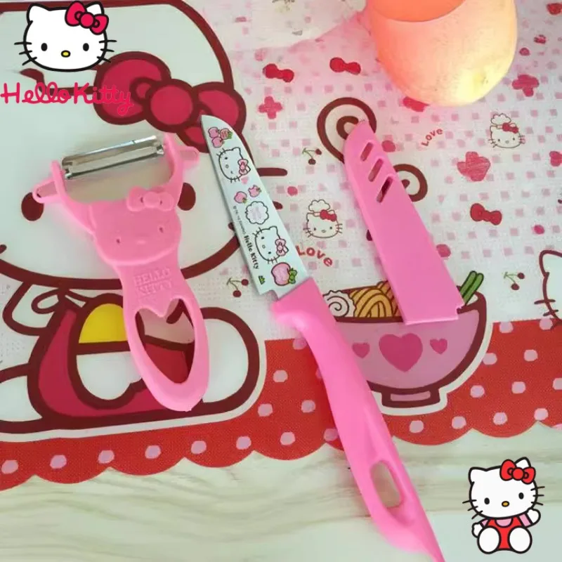 Kawaii Hello Kitty Набор многофункциональный нож милый мультяшный фрукт общежитие