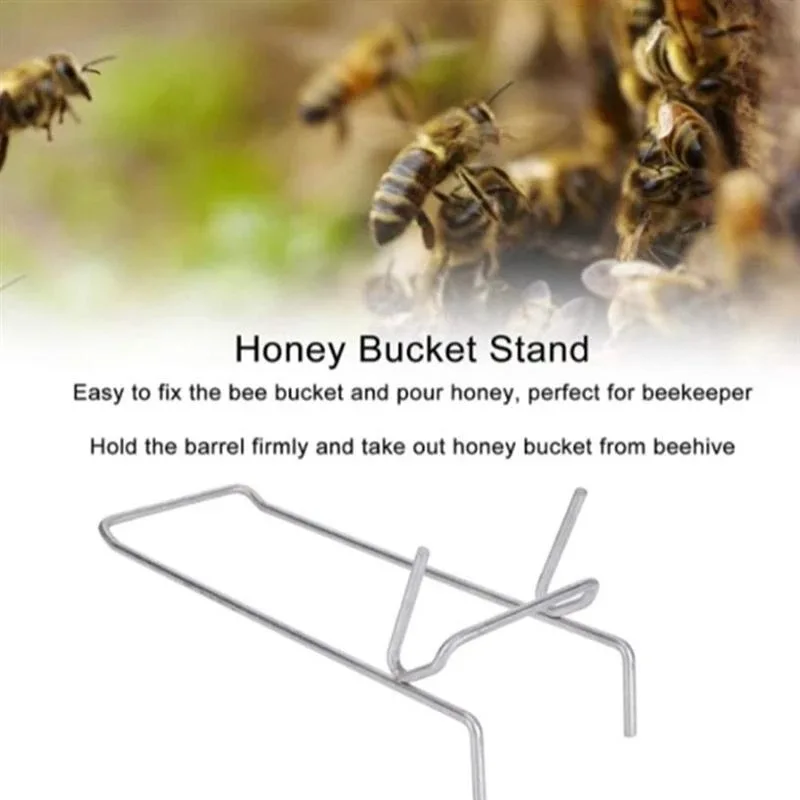 

Honey Barrel Bucket Rack Holder Stainless Steel Easy Pour for beekeeping tools