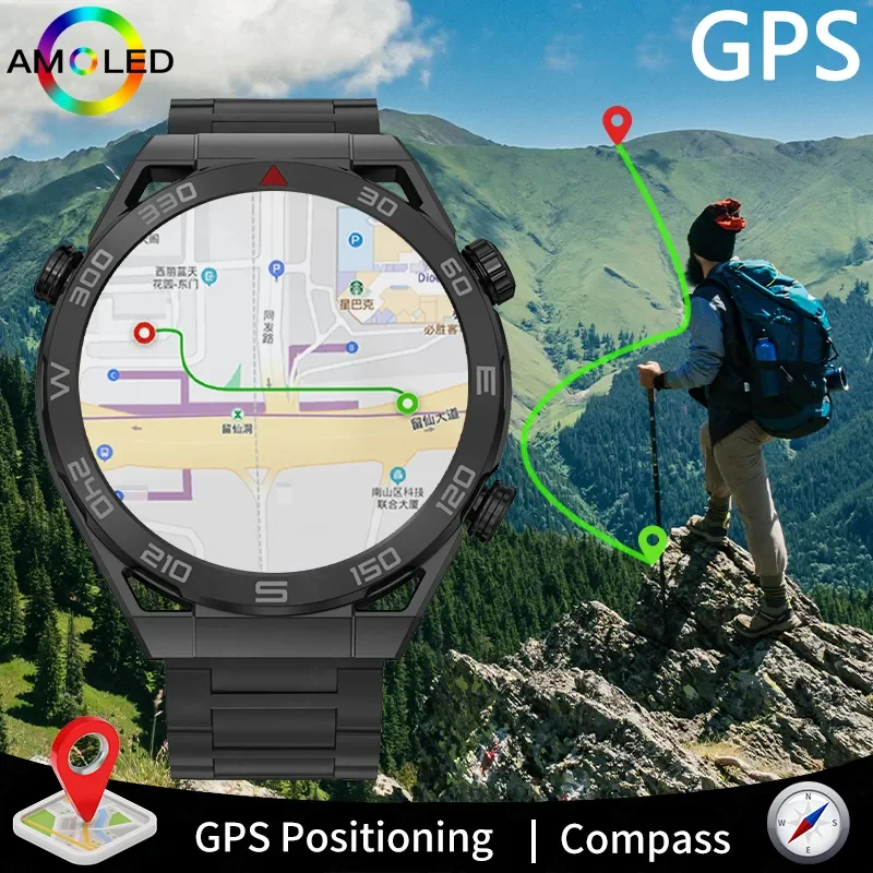 

NFC ECG+PPG Bluetooth Call Smartwatch GPS Tracker Motion Bracelet For Huawei Watches Ultimate Smart Watch Men AMOLED HD Screen