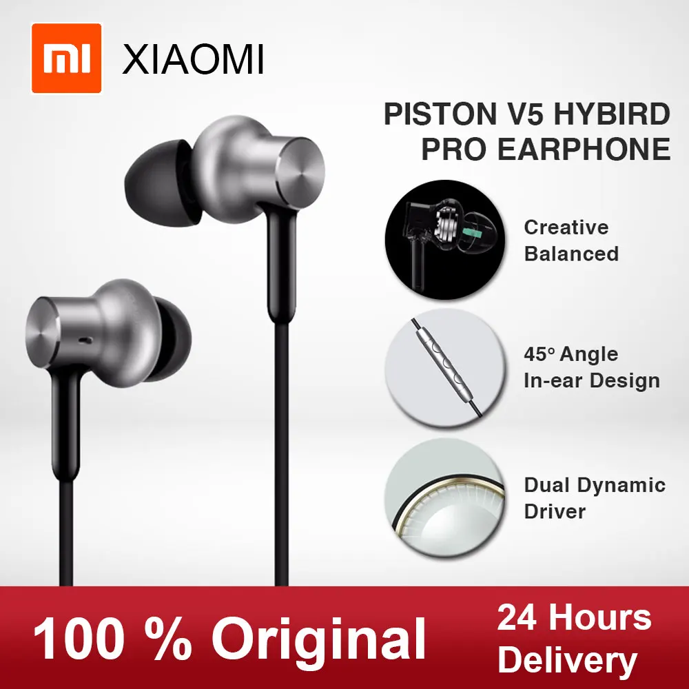 Xiaomi-auriculares Mi Hybrid Pro HD con micrófono, audífonos originales con cable
