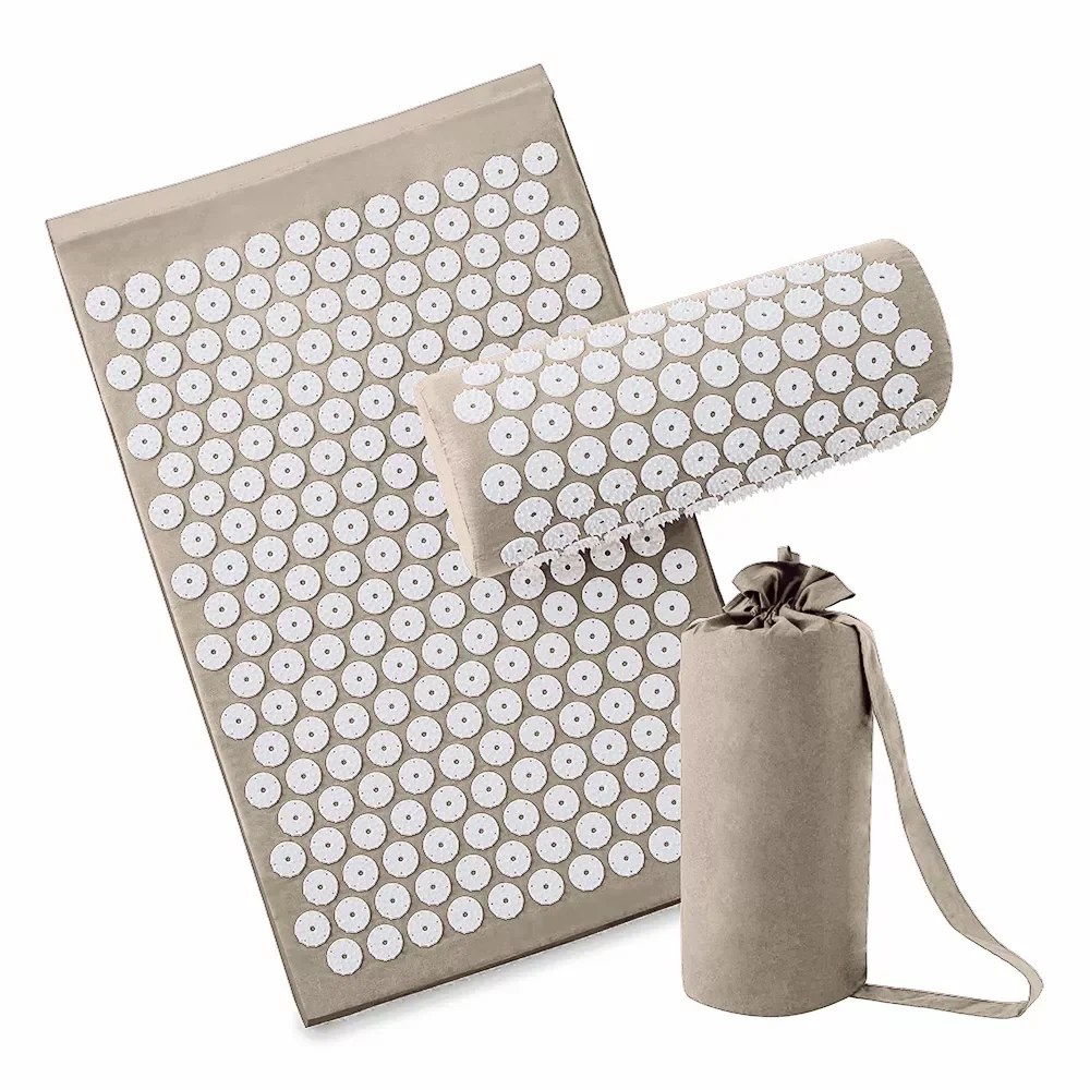 

(Appro.67*42cm)Massage Cushion Acupressure Mat Relieve Stress Pain Acupuncture Spike Yoga Mat with Pillow