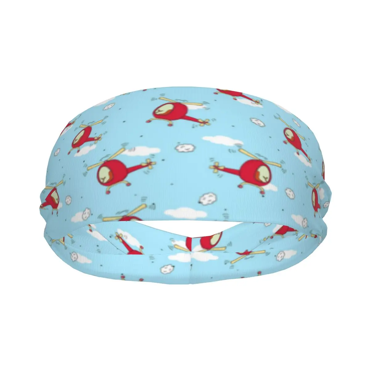 

Спортивная повязка на голову, портативная повязка для волос с милым вертолетом, повязка на голову для езды на велосипеде, бега, тренировок, повязка на голову