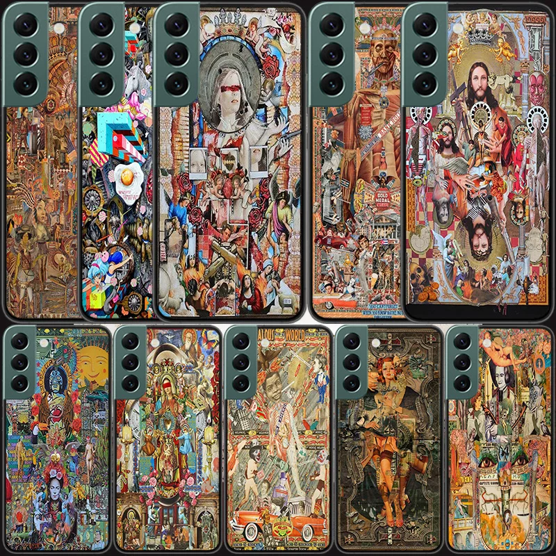 

Complex picture digital collage Phone For Samsung Galaxy A51 A71 5G A10S A20E A20S A30 A40 A50 A70 A50S A70S A21S A31 A41 A01 A1