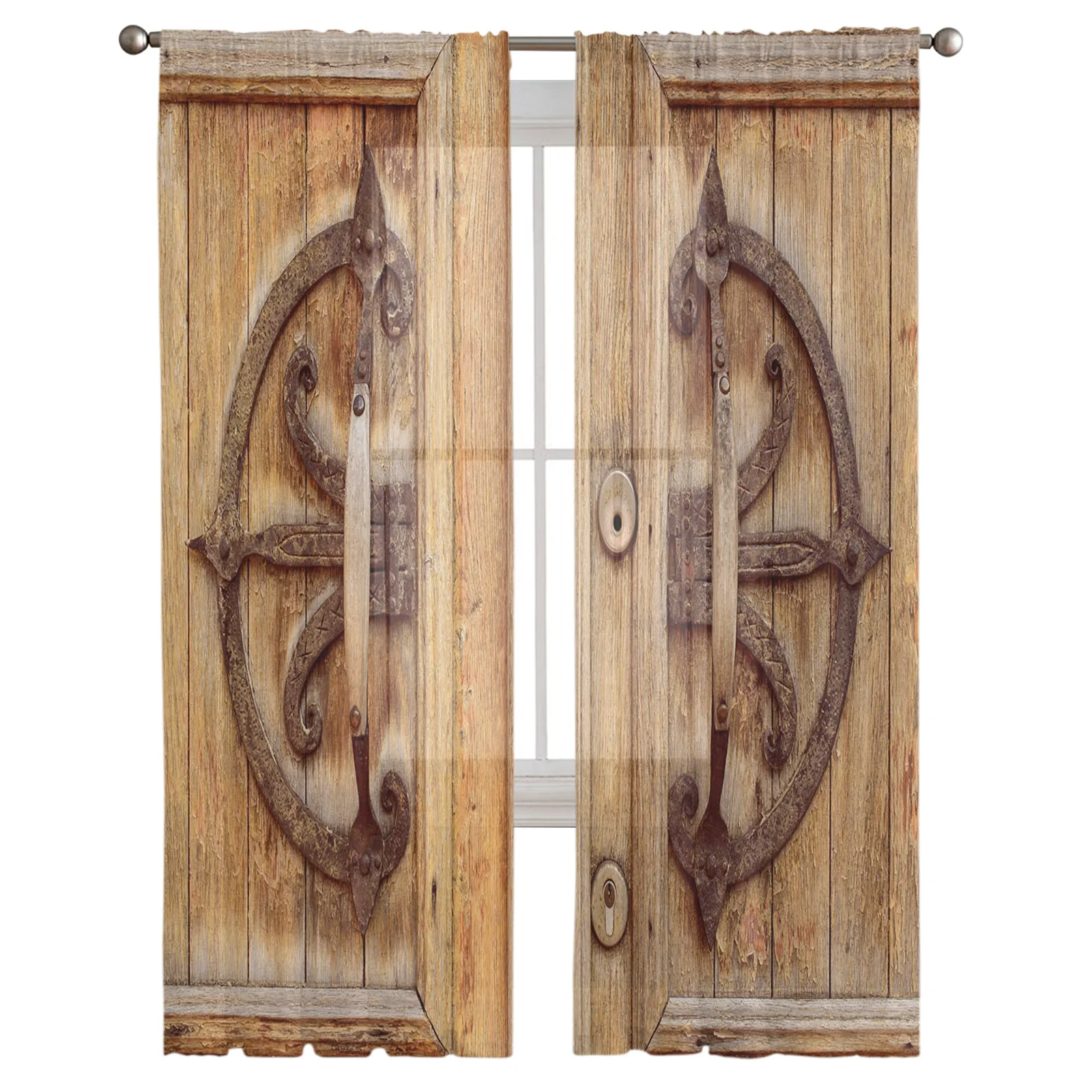 Винтажные деревянные занавески для дверей тюлевые гостиной современные