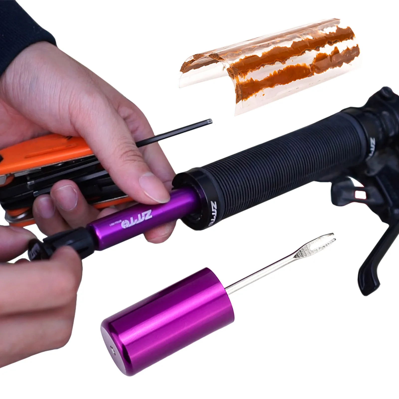 

Bike Tire Repair Kit Bicycle Tubeless Tire Fast Repair Kit Portable Urgent Cycling Tools Fix A Puncture Or Flat Includes Plugger