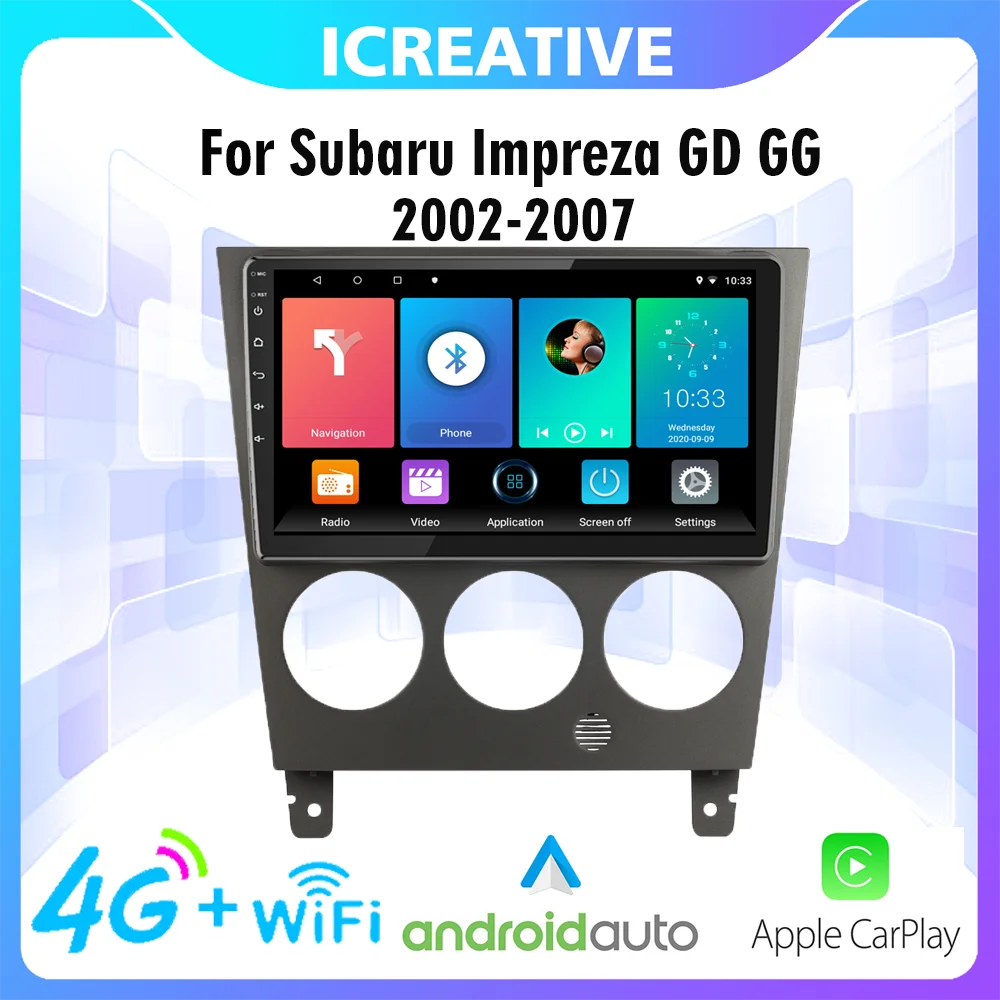 

Car Radio Multimedia Video Player For Subaru Impreza GD GG 2002 - 2007 2 Din Navigation GPS Android Head Unit With Frame