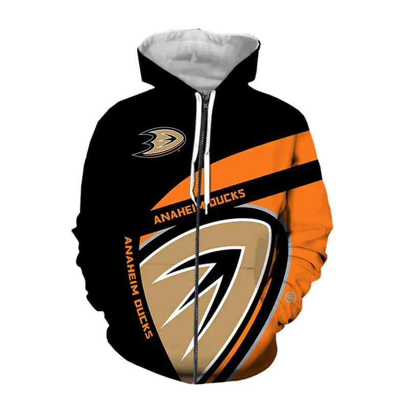 Хоккейная Джерси с капюшоном на молнии уличная одежда 3d принтом для мужчин и