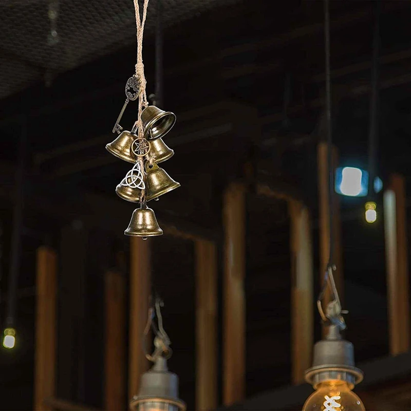 

Rattan Wind Chimes Pray Crystal Wind Chimes Witch Bell Protect Door Handle Pendants Family Room Decoration.