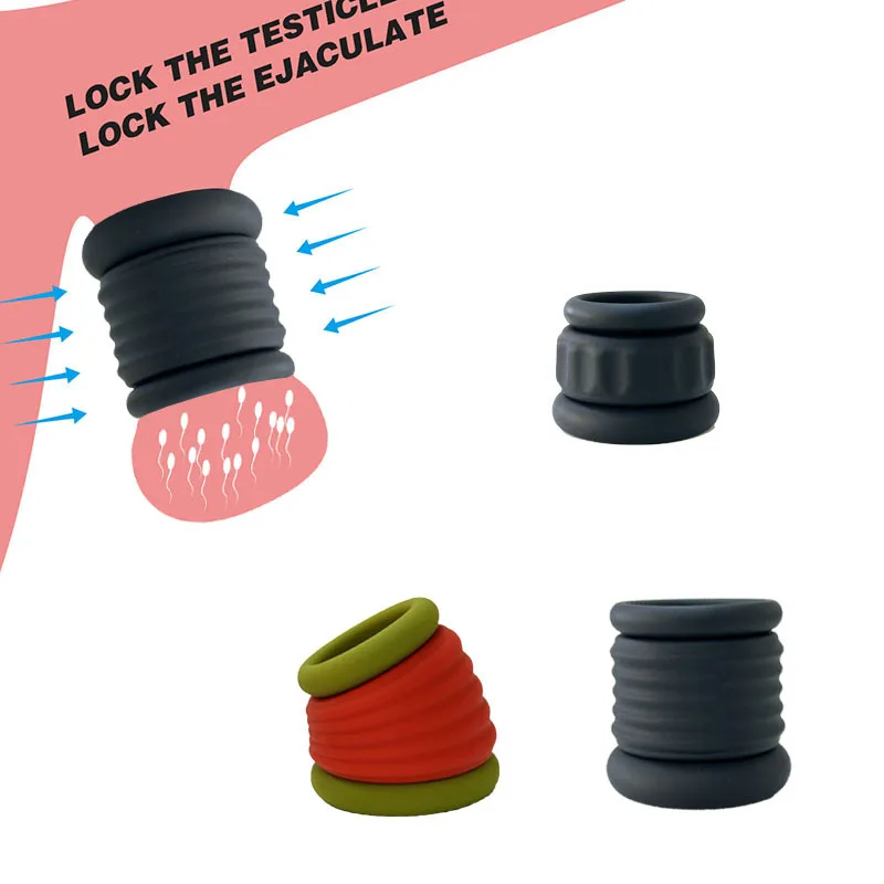 Сексуальное кольцо-яйцо с замком кольцо-подкова кольцо для пениса переплет замок