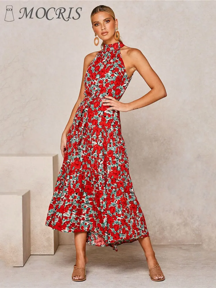 

Knitted Elegant and Pretty Black Sleeveless Skims Summer Long Dresses for Women Vintage Fancy Boho Formal Occasion Female Dress