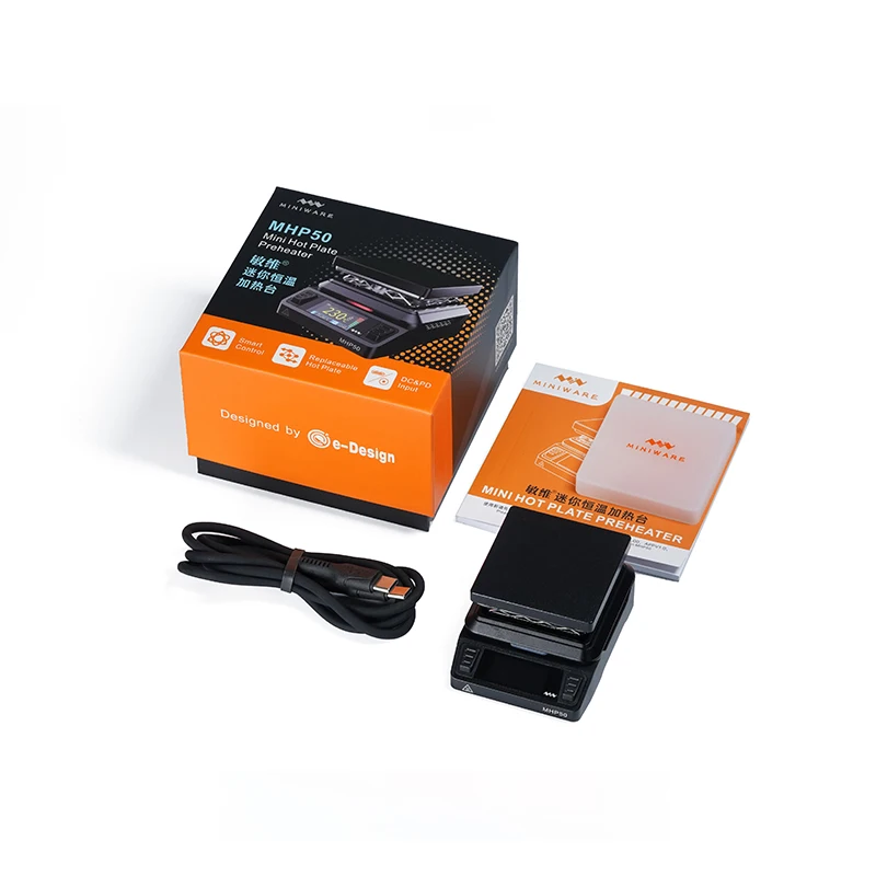 Мини-нагреватель MINIWARE MHP50, печатная плата, пайка, распайка, нагревательная пластина, инструмент для ремонта светодиодной ленты
