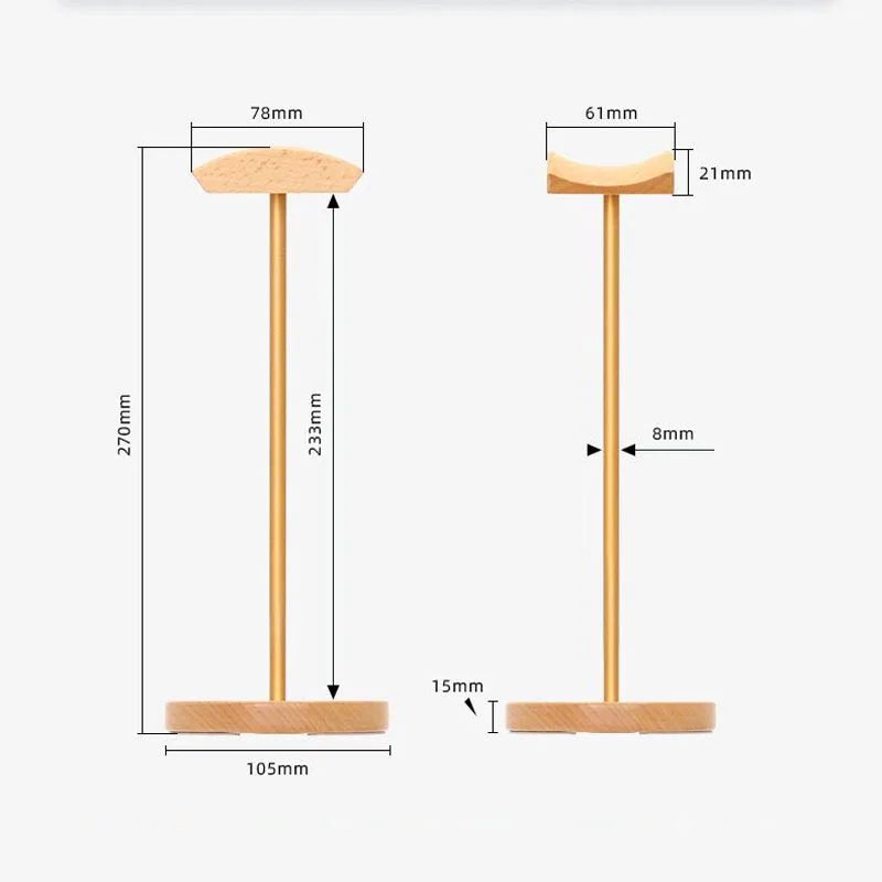 Деревянный подставка для наушников из бука + алюминиевый сплав держатель игровой