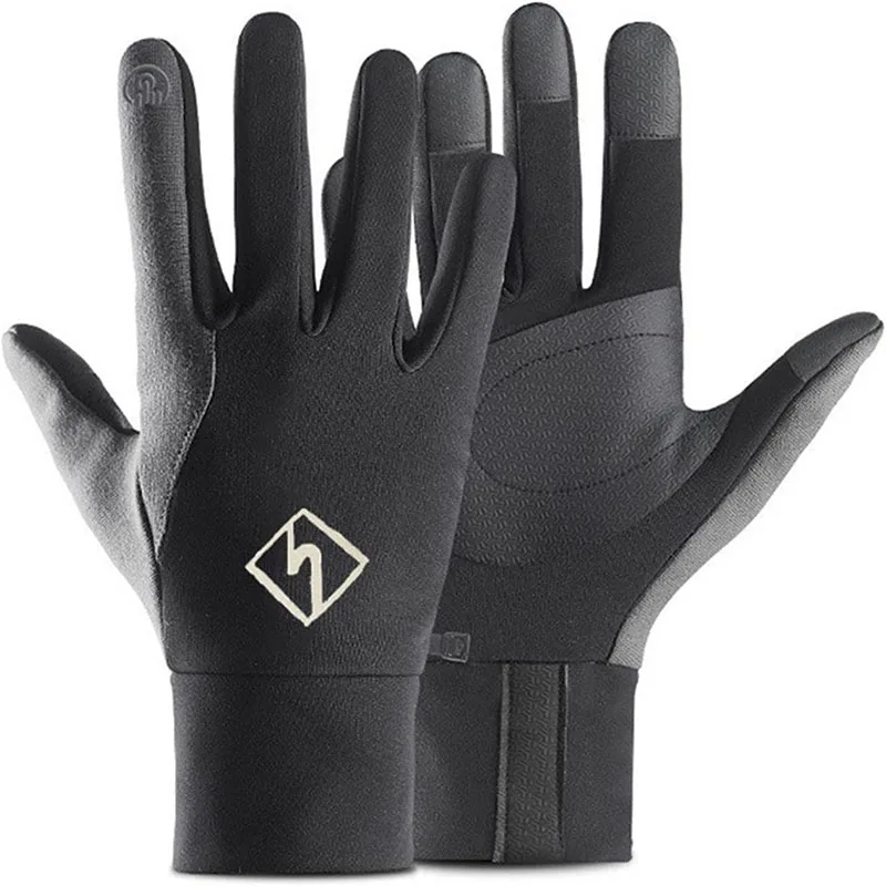 

1Pair Outdoor Adult Gloves Touch Screen Waterproof Winter Warm Gloves Men's Bicycle Gloves Plush and Thicken Male Cycling Glove