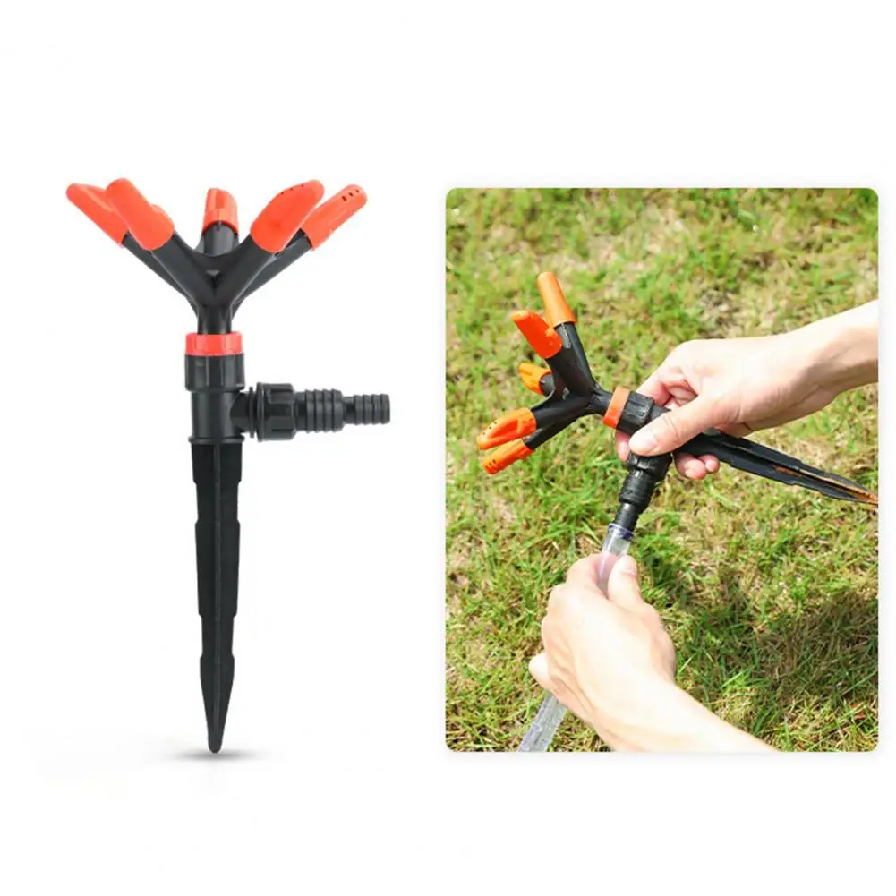 

Portable 1 Set Useful 360 Degree Rotate Water Sprinkler Sturdy Yard Sprinkler Thread Design for Outdoor