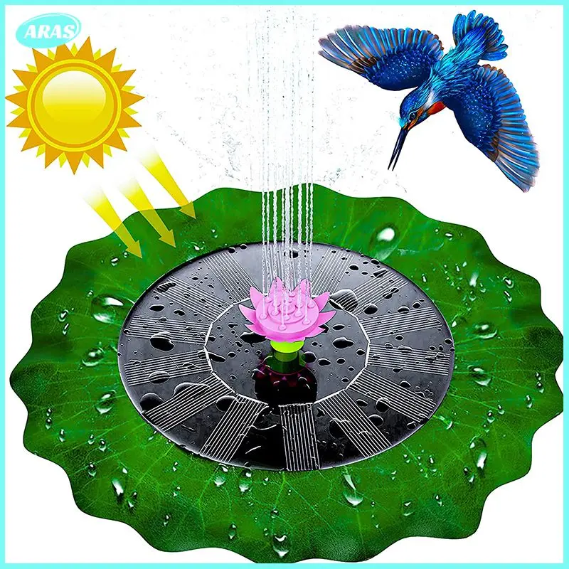 

Lotus Leaf Landscape Pool Solar 6 Water Spray Shapes Fountain Quick Start Float Fountain Decorative Fountain Garden Pool Durable