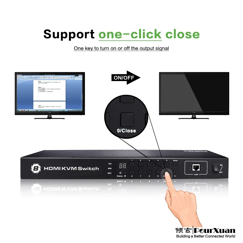 HDMI 2 0 переключатель 8x1 таймер автоматический usb kvm HDR 4K 60 Гц адаптер ИК-удлинитель
