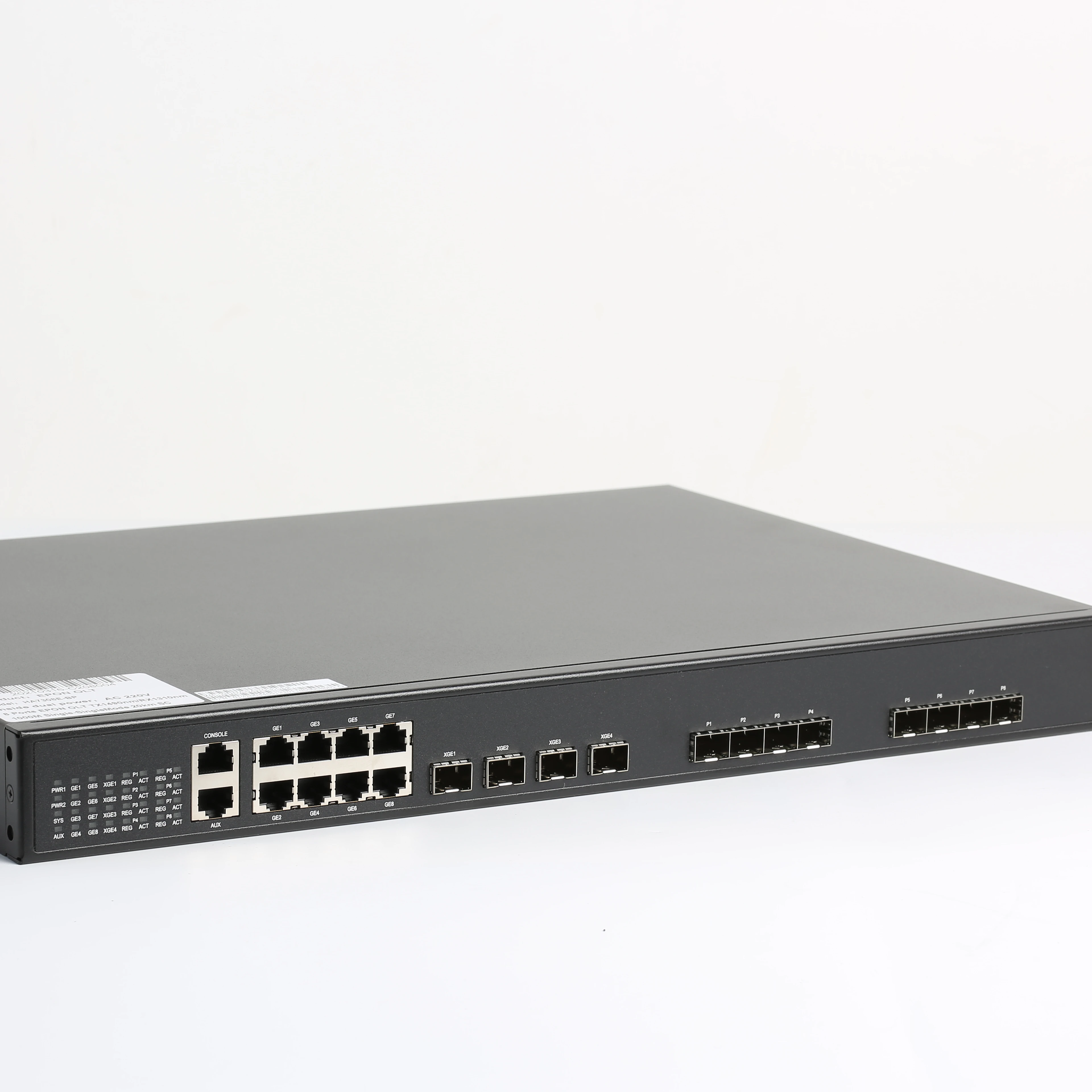 Фото 2026 1U стандартный стоечный 8-портовый EPON OLT, 8 SFP PON +12 оптоволоконных портов для восходящей связи, оптоволоконное оборудование FTTH OLT, совместимое с любым брендом №2