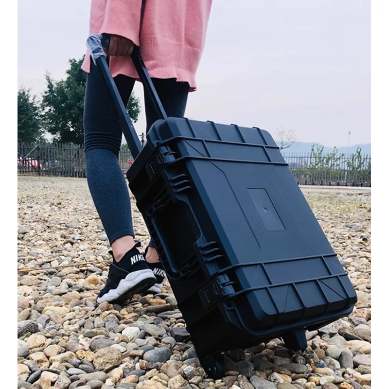 Rod Case Boarding Box Hardware Toolbox Photography Equipment Carrying  Camera Lens Inner Instrument Storage Draw-bar Box