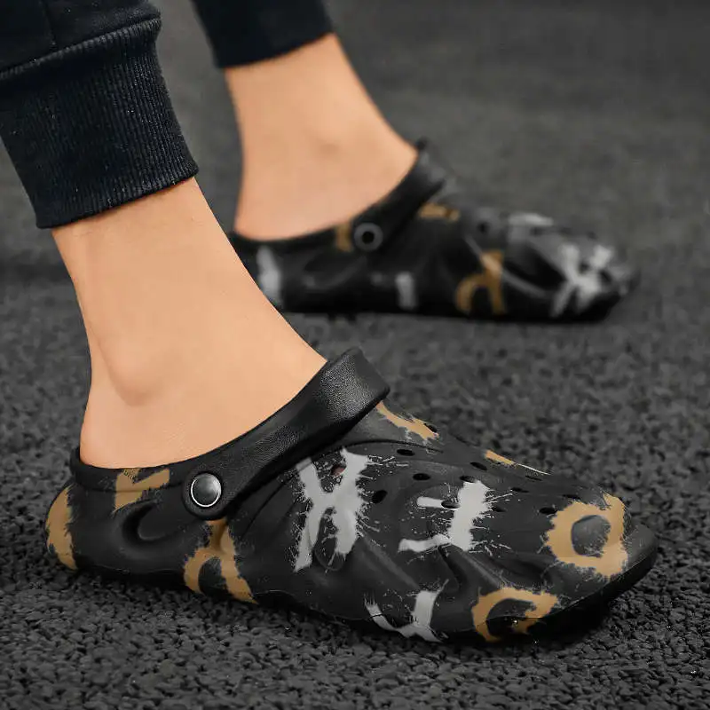 

Bascket Leather Sandals Elastic Laces Platform Flip Flops Luxury Moccasin Man Shoes High Quality Men's Beach Sneakers Tennis