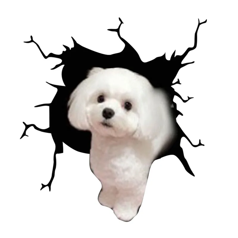 Электростатическая стеклянная пленка имитация детской наклейки собака