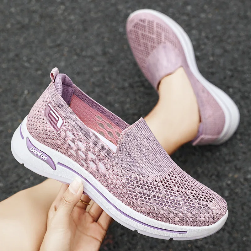 

Women Casual Shoes Fashion Breathable Walking Mesh Flat Shoes Sneakers Women Vulcanized Shoes White Female Footwear 2023