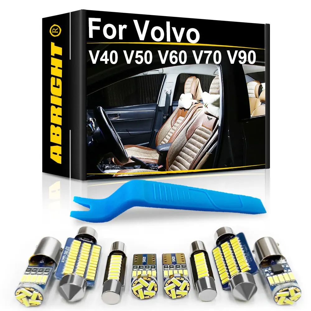 ABRIGHT Canbus для Volvo V40 V50 V60 V70 V90 аксессуары 1997 2001 2005 2008 2011 2012 2014 2019 автомобильный внутренсветильник