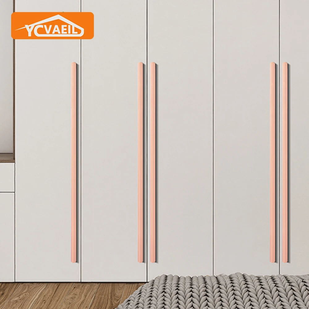 

Cabinet Handles Black Gold Wardrobe Door Handle Aluminum Alloy Kitchen Cupboard Pulls Drawer Knobs Furniture Handle Hardware