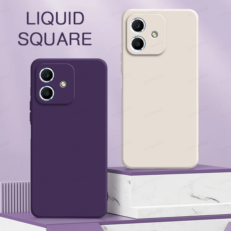 Официальный квадратный жидкий силиконовый чехол для Honor Play 3 4 4t 5 5T 6T Pro 360 Защитный