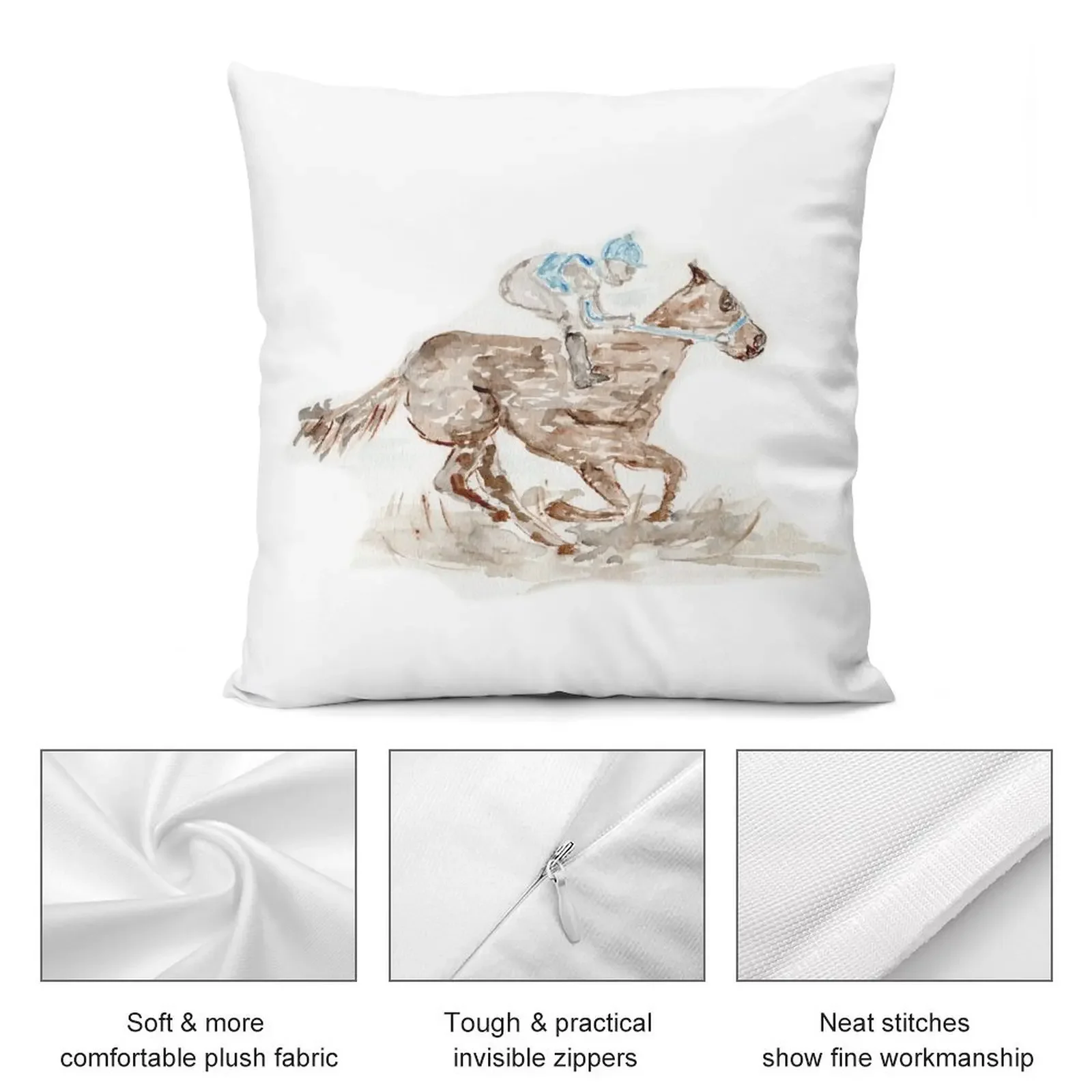 Жокей на лошадях Акварель Кентукки Дерби Гонки Южный ChurchHill Downs Декоративная