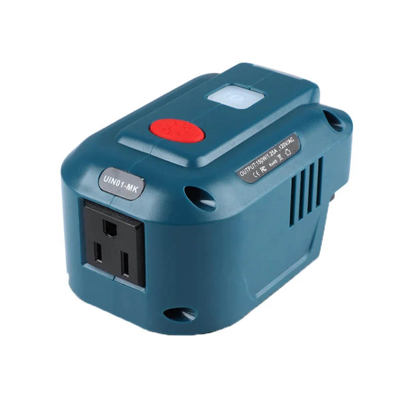 

Инвертор питания для Makita, 150 Вт, два USB, портативные Инверторы питания для Dewalt, Milwaukee/Ryobi, 18 в, литий-ионное зарядное устройство