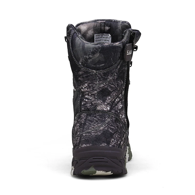 HIKEUP Winter Men's Boots Waterproof Warm Fur Snow Boots Outdoor Winter Hiking Shoes Non-Slip Men's Trekking Boots