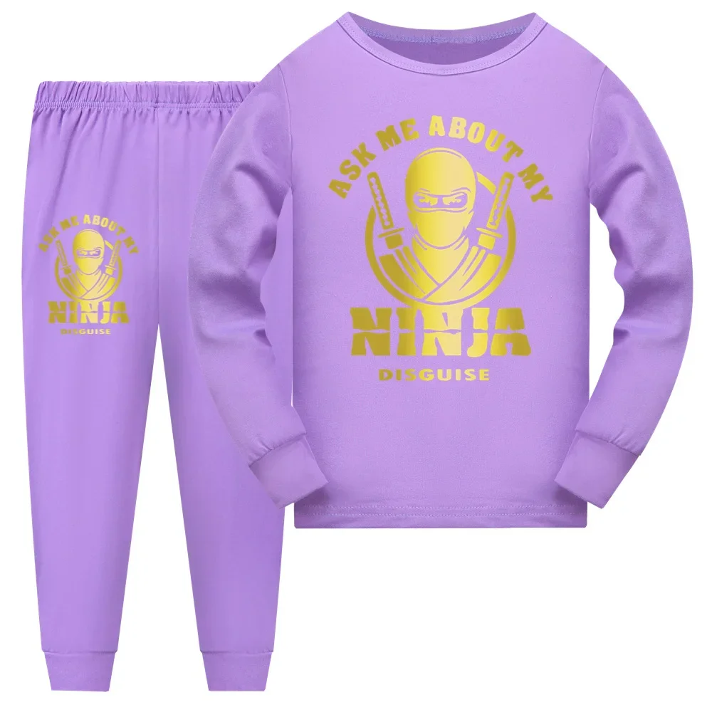 Новые детские пижамные комплекты для мальчиков с героями мультфильмов NINJA KIDZ