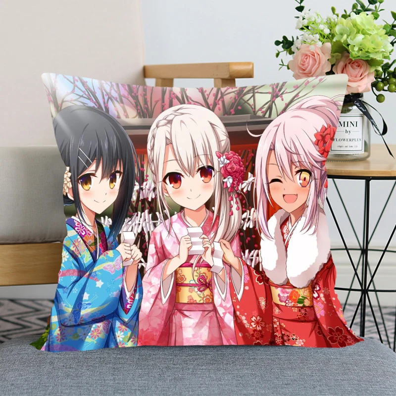 Fate kaleid Liner Prisma Illya чехол для подушки дома декоративный Шелковый Невидимый на