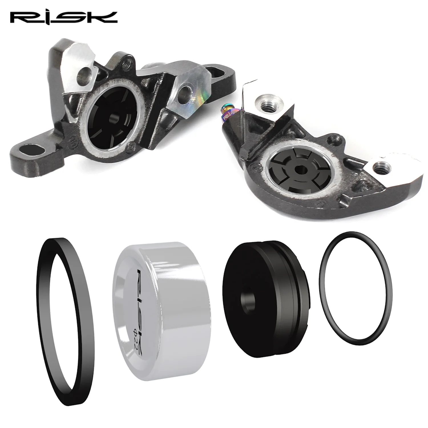 

RISK RT128 Bike Bicycle Titanium Alloy Disc Brake Caliper Piston Seals Ring O-ring Replacement Spare Parts Kit For SLX XT XTR