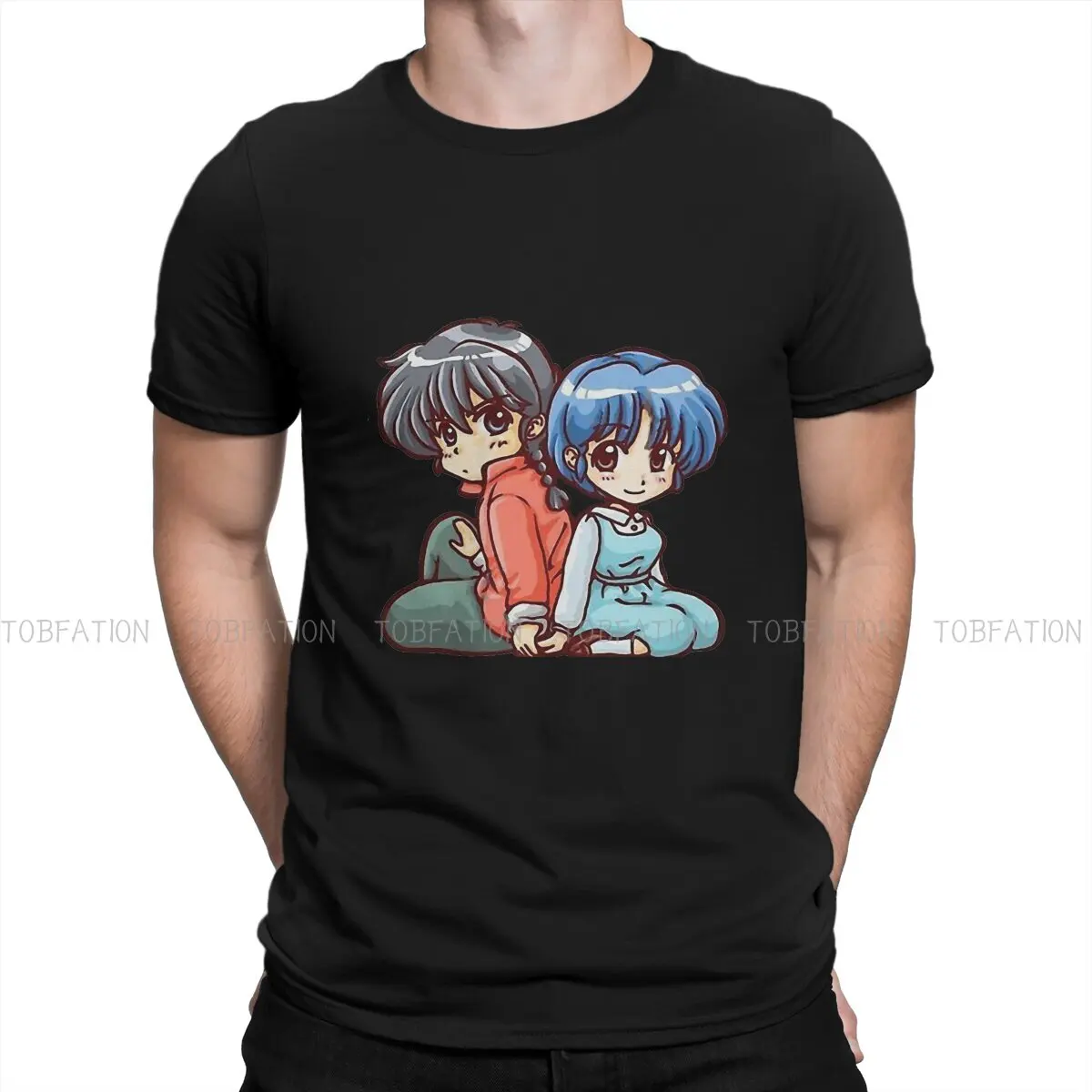 

Ranma12 Amine Chibi Akane Tshirt Classic Alternative Men's Blouses Tops Oversized Cotton Crewneck T Shirt