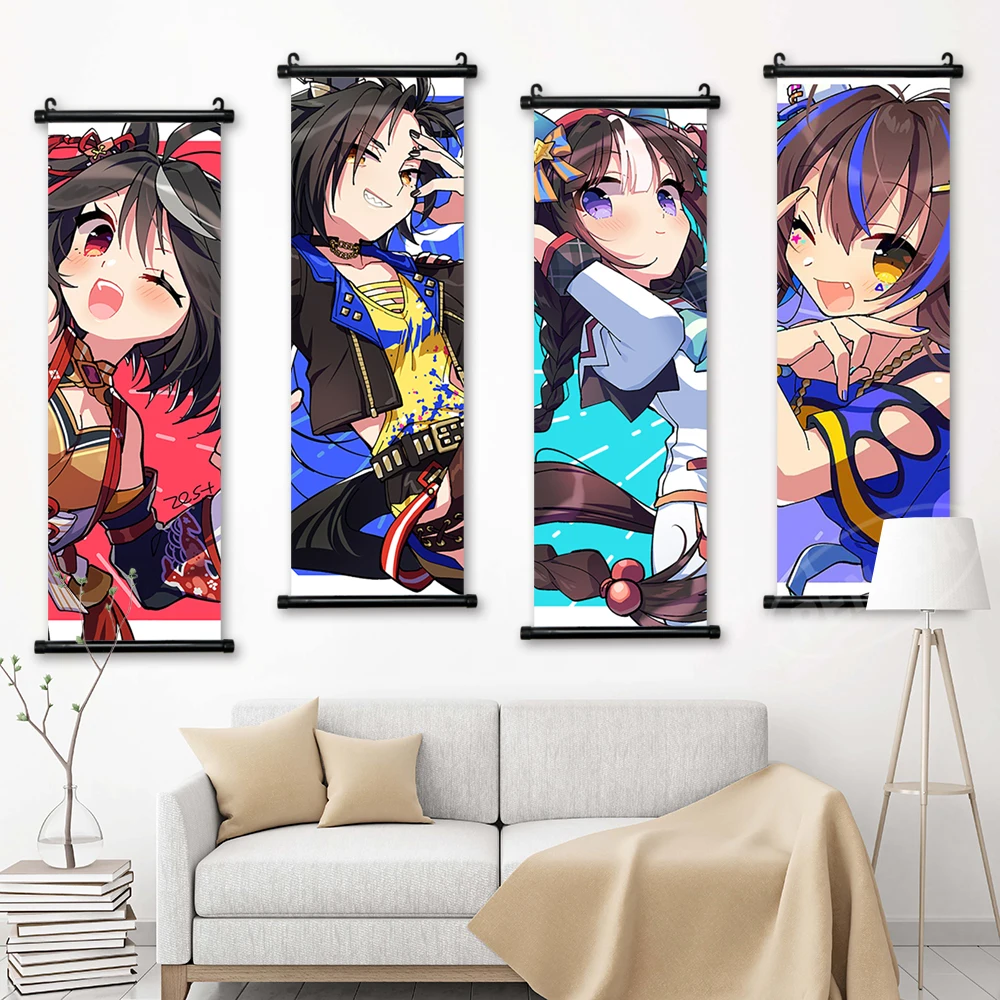 

Canvas Home Decor Pretty Derby Poster Print Daitaku Helios Pictures Game Wall Art Satono Diamond Scroll Hanging Painting Bedroom