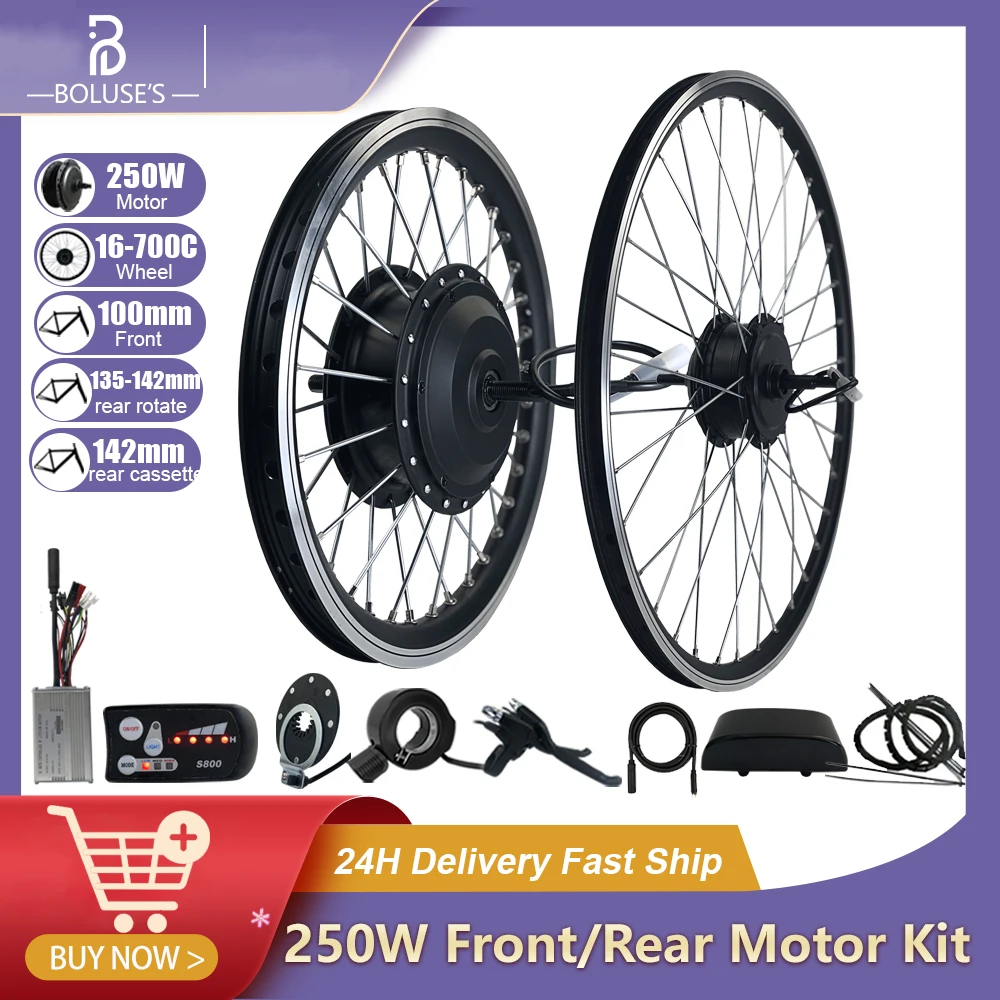 

Комплект для электровелосипеда, 250 Вт, колеса 16 ~ 29 дюймов 700C 36 В/48 в